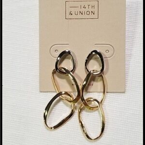 14th & Union Gold and Silver link Earrings